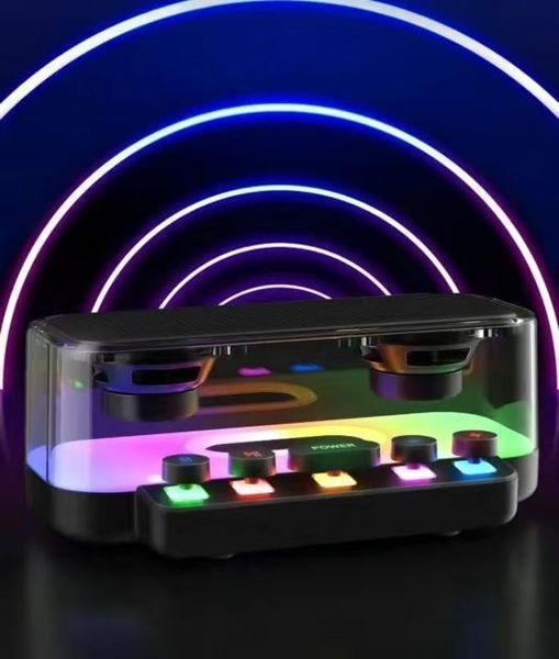 Портативна колонка Bluetooth з підсвічуванням RGB Bluetooth 5.0, Type-C. As-2636 фото