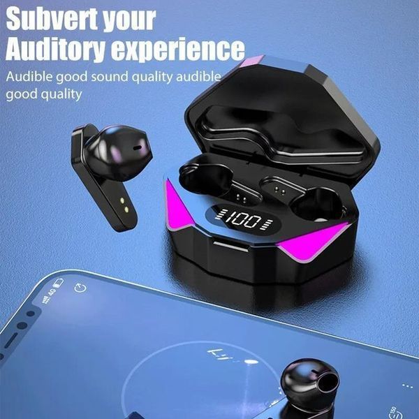 Бездротові навушники Smart TWS X15 із зарядним кейсом павер банком вакуумні ігрові bluetooth 5.0 з RGB LED підсвічуванням та шумозаглушенням 2053720 фото
