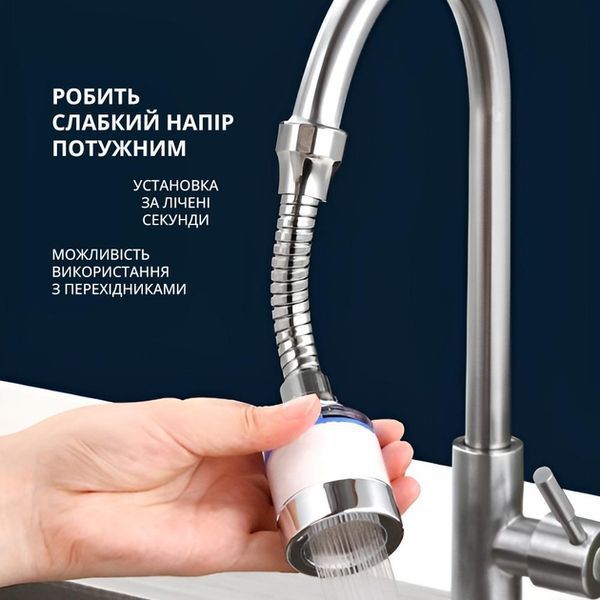 Аератор насадка на кран-змішувач Faucet Splash Head поворотна для економії води з фільтром 2053868 фото