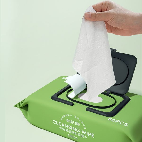 Серветки для зняття макіяжу Disposable Makeup Remover Wipes з екстрактом авокадо 60 шт 2019325 фото