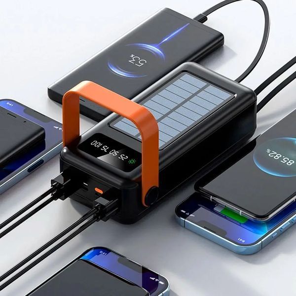Зовнішній акумулятор / Повербанк YM-636CX 60000mAh / Power Bank SOLAR 4хUSB 2053468 фото