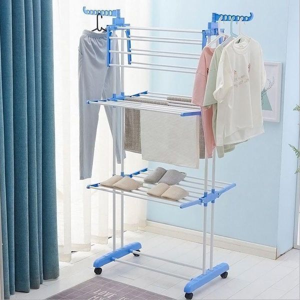 Сушарка для речей Складна сушарка для білизни Garment Rack With Wheels 3203115 фото