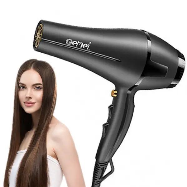 Професійний фен для волосся класичний Gemei GM-1763 Pro 2400W Потужний фен для сушіння та укладання 2051763 фото