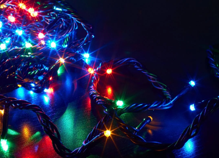 Світлодіодна гірлянда нитка різнокольорова 100 led Rice, RGB 8 режимів свічення 9 м sa065*552168 фото