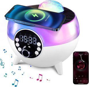 Портативна Bluetooth колонка з RGB-підсвічуванням, бездротова колонка з диско-кулею на ніжках BLTH-0322 Jam7111 фото