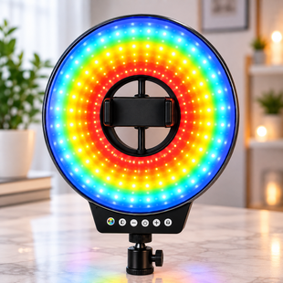 Светодиодная LED лампа MJ-321 / Светодиодная LED лампа для селфи / Кольцевая лампа RGB 35 см с USB подключением 24450188 фото
