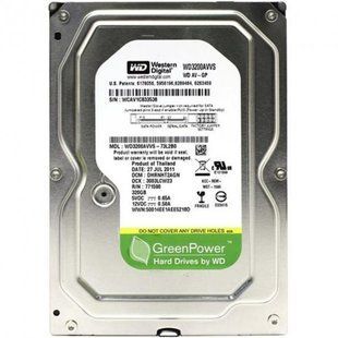 Жорсткий диск 320ГБ Western Digital AV greenPower 8МБ 3.5" SATA II 55012320218 фото