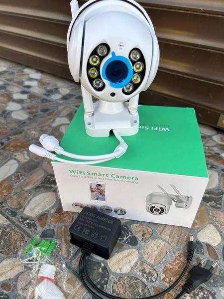 Вулична камера UKC Відеоспостереження WIFI IP бездротова зовнішня поворотна V380 Pro з блоком живлення 205225542001 фото