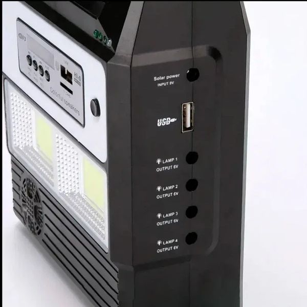 Портативна станція GDLight GD8216 Bluetooth/Power Bank на сонячній батареї з ліхтарем + 3 лампи GD-8216 фото
