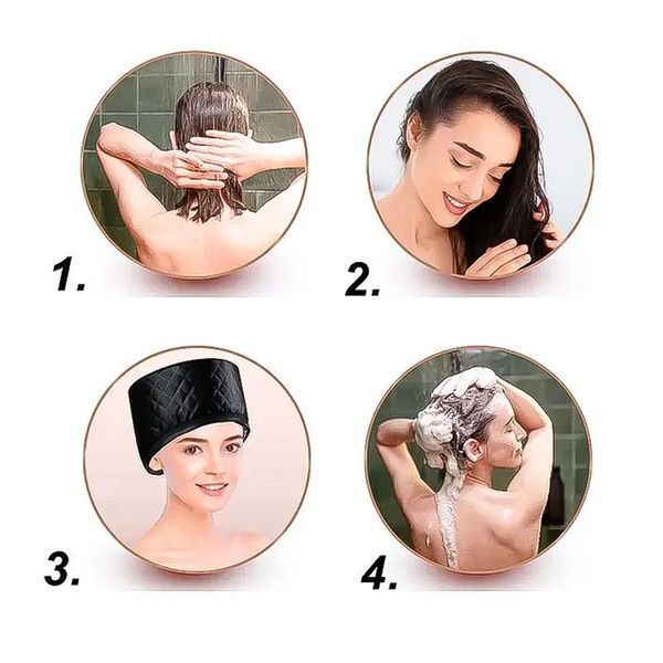 Електрична термошапка сушуар Happy Hair Lux Spa Cap для масок, ламінування та лікування волосся G5506 фото