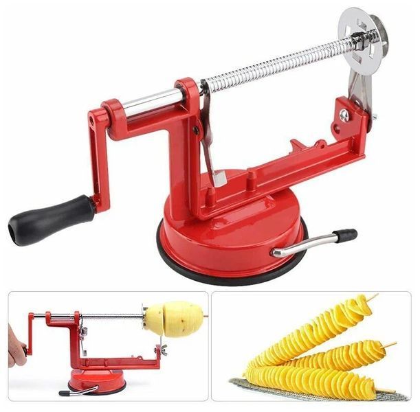 Машинка для різання картоплі спіраллю SPIRAL POTATO SLICER апарат для нарізування картоплі для чіпсів 205441210 фото