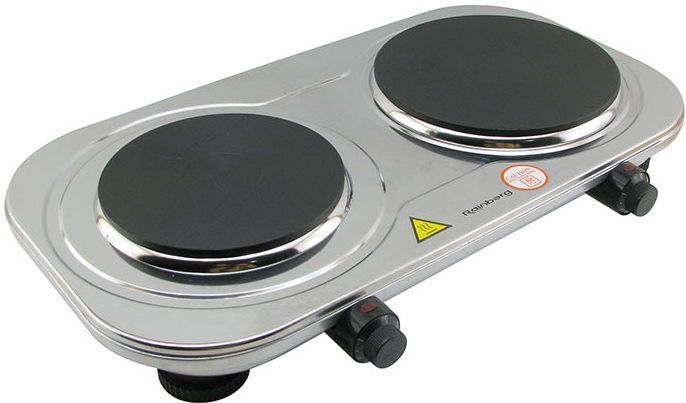 Настільна Електрична плитка на 2 конфорки Rainberg RB-007 3500W 2289055143 фото