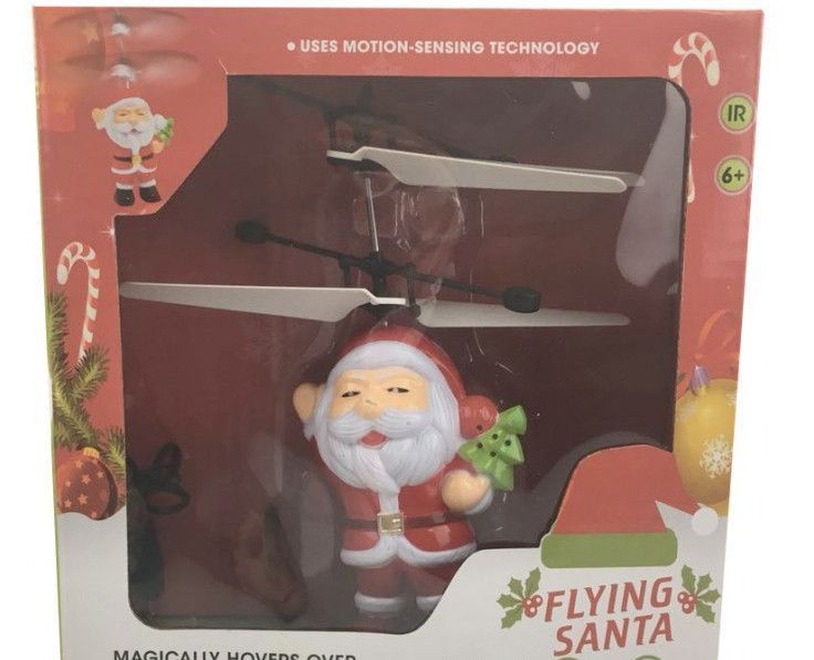Літаюча іграшка Flying Santa літаючий Дід Мороз Cанта Клаус 80122564 фото