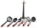 Набір кухонного приладдя ЧЕРВОНИЙ KITCHEN TOOLS, 7 предметів Кухонний набір з підставкою GK5006 фото 4