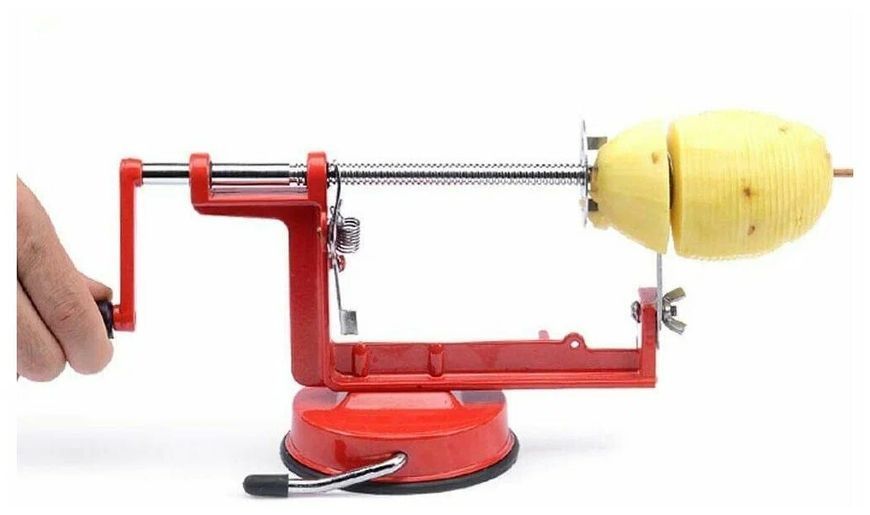 Машинка для різання картоплі спіраллю SPIRAL POTATO SLICER апарат для нарізування картоплі для чіпсів 205441210 фото