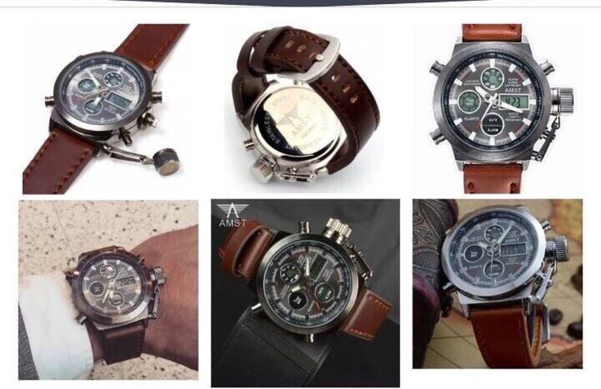 Наручний чоловічий годинник Amst Watch pr4688 фото