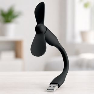 Вентилятор USB mini / Портативный гибкий USB мини вентилятор / Вентилятор силиконовый 14см 20113565 фото