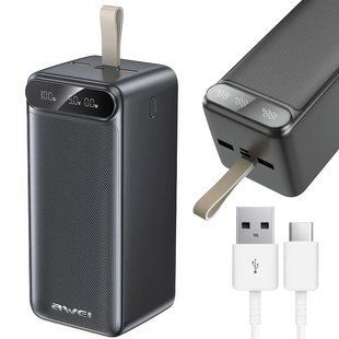 Повербанк 100000 mAh AWEI P101K для поїздок та роботи ∙ Зовнішній акумулятор ∙ Power Bank P101K фото