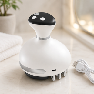 Масажер для шкіри голови Smart Body cupping massager / Вакуумний масажер для шиї та спини, антицелюлітний, USB / Лімфодренажний масажер sp10585 фото