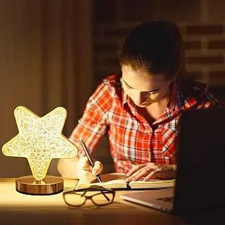 Нічник світильник 3 режими настільна кришталева лампа у формі зірки Creatice Table Lamp 50987417157 фото