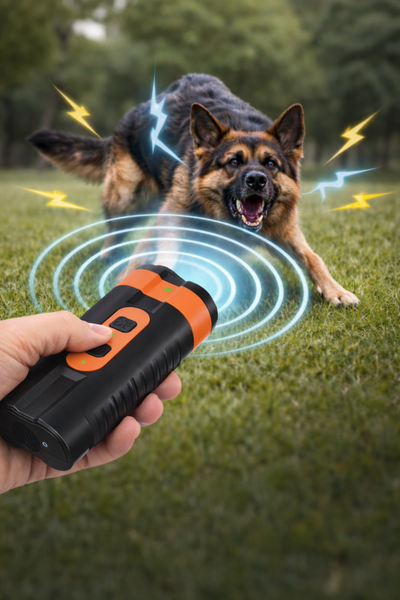 Потужний відлякувач Anti Dog Bark антилай із ліхтариком Type-C / Портативний ультразвуковий відлякувач собак G6648 фото