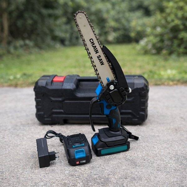 Акумуляторна ланцюгова пилка з індикатором масла Chain Saw 8'' 36V 4Ah 2 АКБ G8828 фото