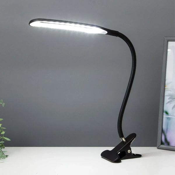 Настільна LED лампа на прищіпці, від USB, Berger 1043-TL-10 Black / Світлодіодна лампа з гнучкою ніжкою Jam1043-TL фото
