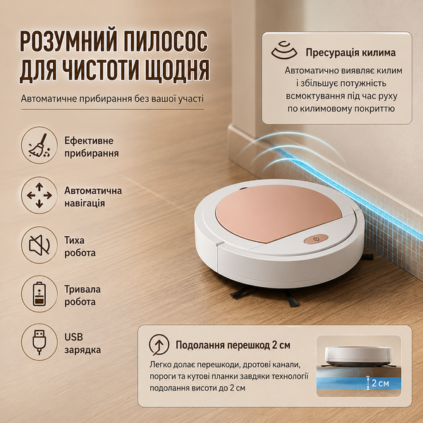 Акумуляторний робот пилосос 3в1 з вологим прибиранням / Пилосос для вологого та сухого прибирання LY-1248 1200 mAh 2055911 фото