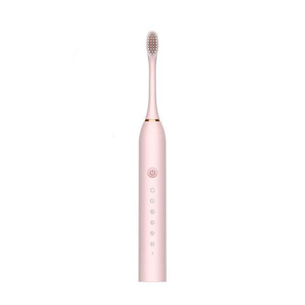 Біла Електрична зубна щітка Sonic Toothbrush Х-3 ультразвукова акумуляторна 4 змінні насадки в комплекті Jam8575 фото