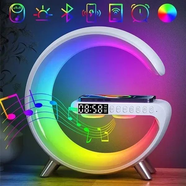 Лампа G11 Smart Light 4в1 з Bluetooth колонкою будильником та бездротовою зарядкою panG11 фото