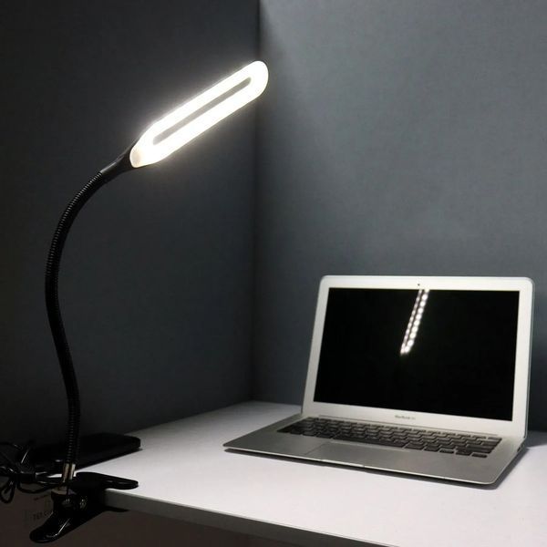 Настільна LED лампа на прищіпці, від USB, Berger 1043-TL-10 Black / Світлодіодна лампа з гнучкою ніжкою Jam1043-TL фото