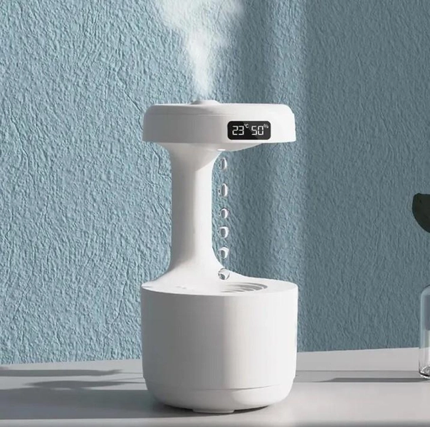 Зволожувач повітря портативний Kinscoter DQ-011 Anti Gravity Humidifier електричний 800 мл White iC227 iC227 фото
