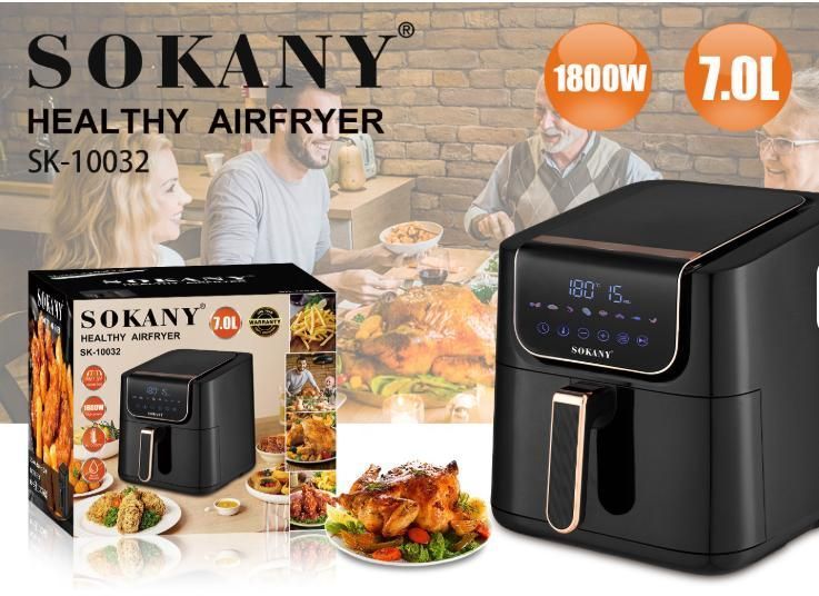 Аерофритюрниця 7л, 1800Вт, Sokany SK-10032 / Сенсорна мультипіч / Домашній аерогриль SK-10032 фото