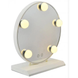 Кругле дзеркало для макіяжу з LED підсвічуванням Led Mirror JX-526, 5 LED, Білий М15985 фото 3