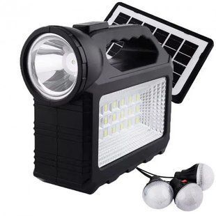 Багатофункціональний LED ліхтар Cclamp GD-101 із сонячною панеллю, 3 лампочки, повербанк GD-101 фото
