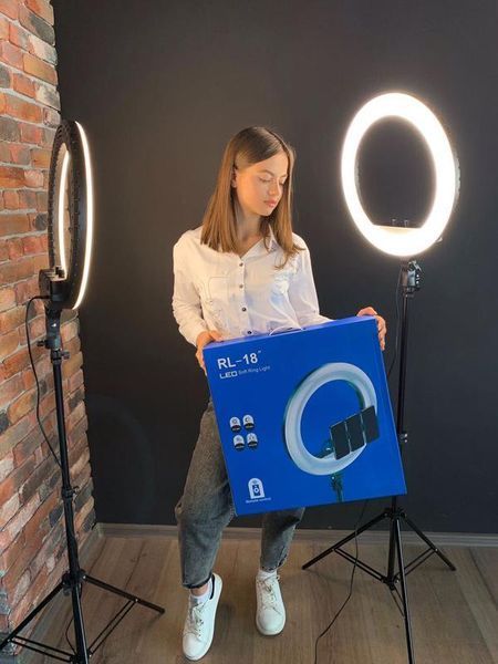 Кільцева LED лампа RL-18, 45см, пульт у комплекті 2115533353 фото
