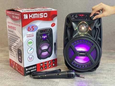 Акумуляторна бездротова Bluetooth колонка Kimiso QS-3603 (6.5") з мікрофоном та підсвічуванням G3603 фото