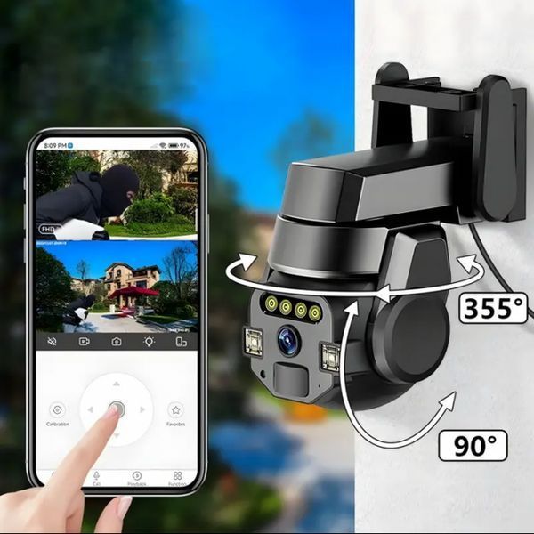 Камера зовнішня вулична поворотна WIFI CyberGuard OUTDOOR Q-812 FULL-HD 5Mp IP66 датчик руху sp9162 фото