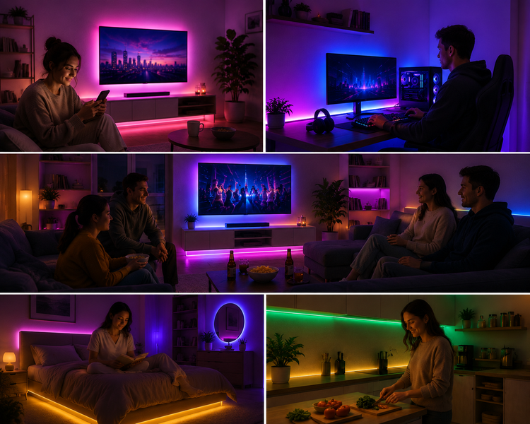 Гибкая светодиодная лента RGB USB 20м / RGB лента / USB Led лента + пульт G10148 фото
