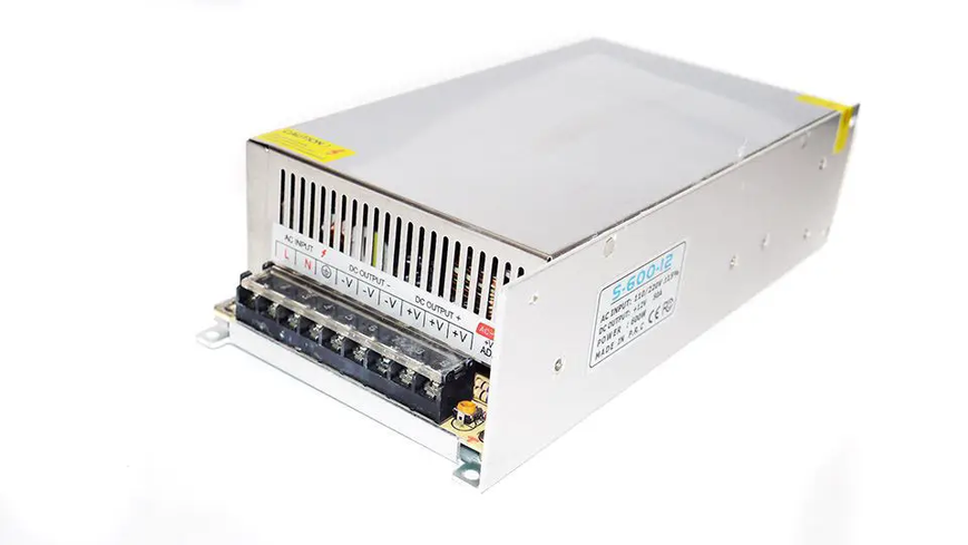Блок живлення адаптер 12V 50A, з вентилятором / мережевий зарядний пристрій / імпульсний блок живлення Sp1250 фото
