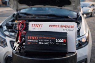 Перетворювач напруги 12V-220V UKC 1000 Вт з чистою синусоїдою / автомобільний інвертор 12 В 220 В з цифровим дисплеєм та USB виходом sp4139 фото