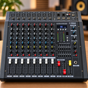 Аудио микшер 8 канальный Mixer BT 808D 8CH / Звуковой пульт-микшер усилитель с 16-битным процессором sp4863 фото