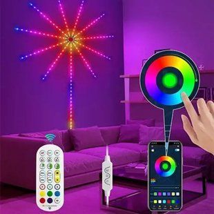 Світлодіодна RGB стрічка Феєрверк з пультом та Bluetooth від USB, 5V 213 LED Dyd28 фото