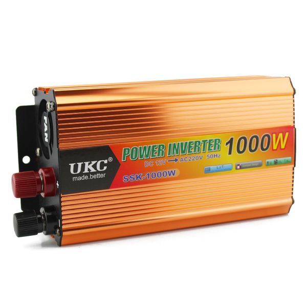 Преобразователь 12V в 220В, автомобильный инвертор 1000W UKC AC/DC SSK sp1973 фото
