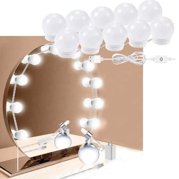 LED лампочки 10 шт для дзеркала 3 режими Mirror lights-meet different живлення USB 5098525 фото