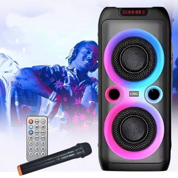 Колонка Bluetooth Wireless Speaker TTD-2809, 20Вт з караоке мікрофоном та пультом керування та підсвічуванням VEN-1358-TTD-2809-C34 фото