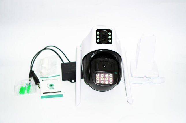 Камера 360 (P12-P6MP)-mpКамера Wifi ptz подвійний уклін 3mp+3mp= 6mp камера +12v2a power *icsee 2052696 фото