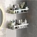 Металева полиця для ванної самоклеюча Bathroom shelf до 10 кг GREY G6410 фото 1