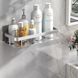 Металева полиця для ванної самоклеюча Bathroom shelf до 10 кг GREY G6410 фото 3
