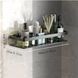 Металева полиця для ванної самоклеюча Bathroom shelf до 10 кг GREY G6410 фото 7